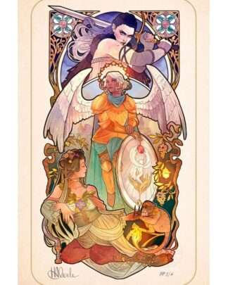 Critical Role Kunstdruck Ashley Johnson: 10th Anniversary Art Nouveau Illustrations 46 x 28 cm - ungerahmt