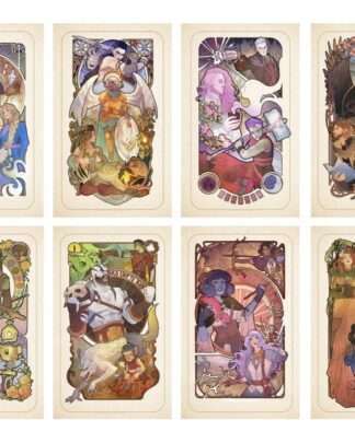Critical Role Kunstdruck 10th Anniversary Art Nouveau Illustrations 46 x 28 cm - ungerahmt (8er-Set)