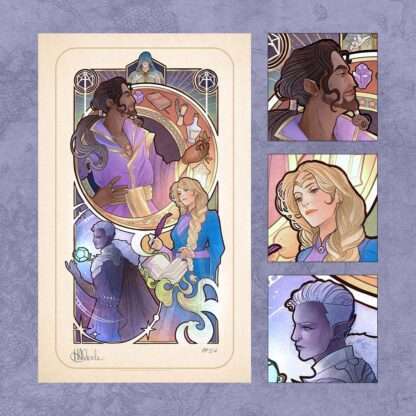 Critical Role Kunstdruck 10th Anniversary Art Nouveau Illustrations 46 x 28 cm - ungerahmt (8er-Set) – Bild 4