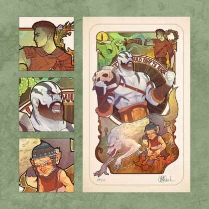 Critical Role Kunstdruck 10th Anniversary Art Nouveau Illustrations 46 x 28 cm - ungerahmt (8er-Set) – Bild 5