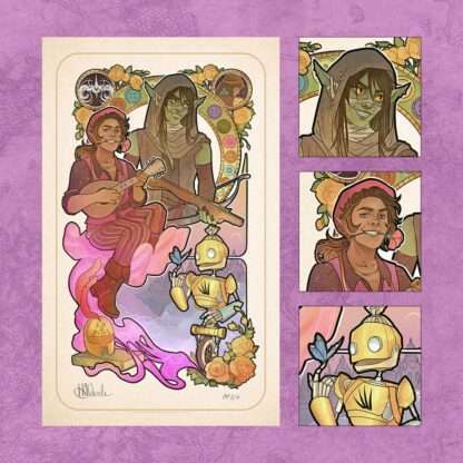 Critical Role Kunstdruck 10th Anniversary Art Nouveau Illustrations 46 x 28 cm - ungerahmt (8er-Set) – Bild 8