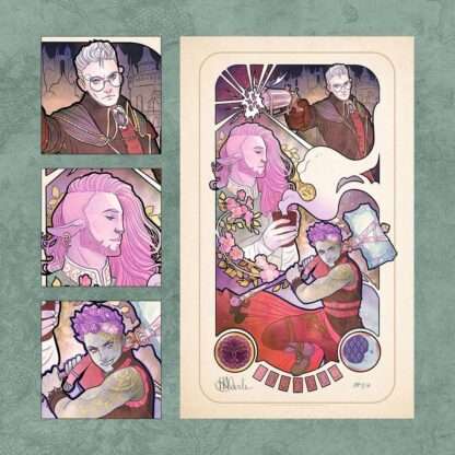 Critical Role Kunstdruck 10th Anniversary Art Nouveau Illustrations 46 x 28 cm - ungerahmt (8er-Set) – Bild 9