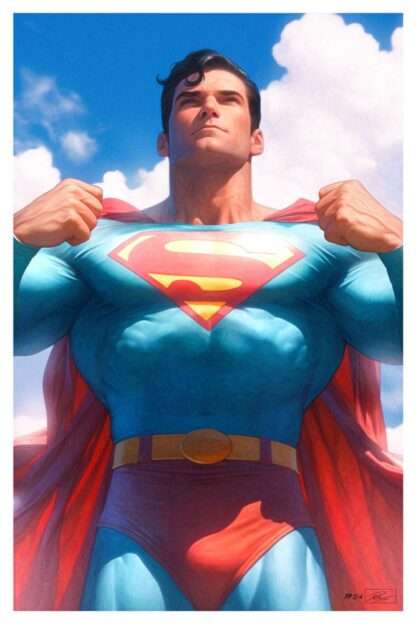 DC Comics Kunstdruck Justice League Trinity: Superman 61 x 41 cm - ungerahmt