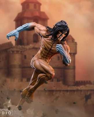 Attack on titan eren titan form 1/10 super figure collection statue