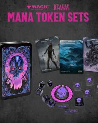 Magic the Gathering Dice and Token Pack Black Mana