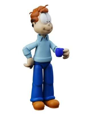 Garfield Actionfigur Jon Arbuckle Deluxe Edition 19 cm