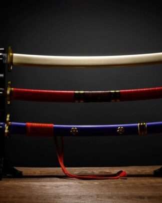 One Piece Proplica Repliken 1/1 Roronoa Zoro Three Sword Style Schwerter Set 95 cm - Beschädigte Verpackung