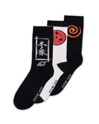 Naruto Shippuden Socken 3er-Pack Sasuke Symbol 43-46
