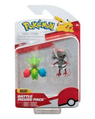 Pokémon Battle Figure Pack Minifiguren 2er-Pack Gladiantri, Roselia 5 cm