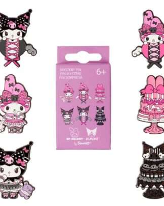 Sanrio by Loungefly Ansteck-Pins Blind Box My Melody and Kuromi Pink and Black Sortiment (12)
