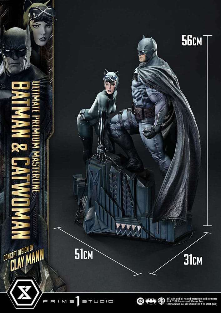 DC Comics Ultimate Premium Masterline Series Statue 1/4 Batman & Catwoman (Concept Design by Clay Mann) Bonus Version 56 cm – Bild 10