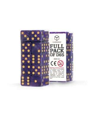 Q Workshop Würfel Set Full Pack D6 Shimmering Purple (20)