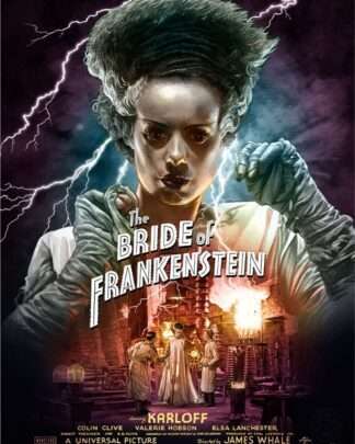Frankensteins Braut Kunstdruck Bride of Frankenstein (Color Variant) by Ruiz Burgos 61 x 46 cm - ungerahmt