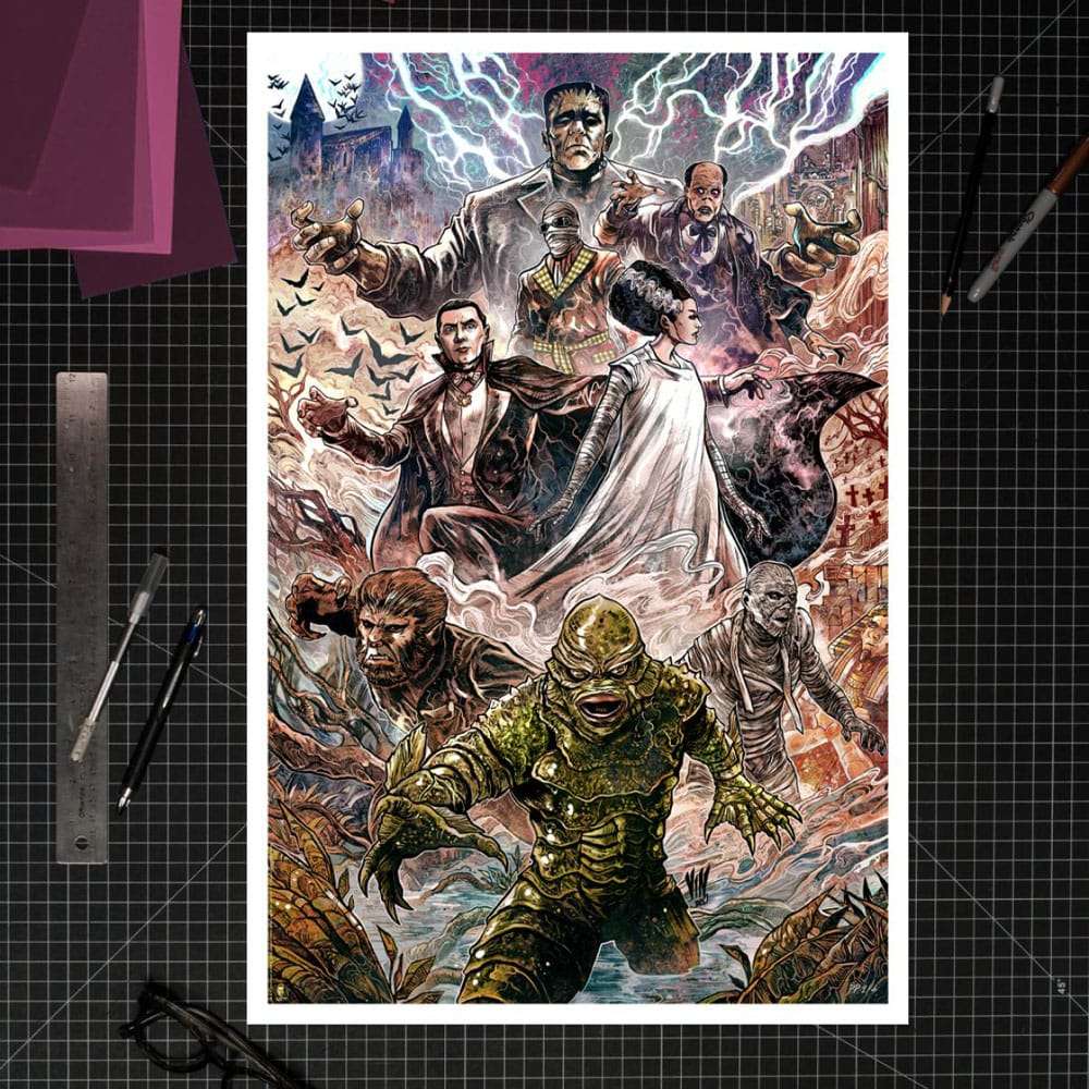 Universal Monsters Kunstdruck Universal Monsters by Vincenzo Riccardi 61 x 41 cm - ungerahmt – Bild 2