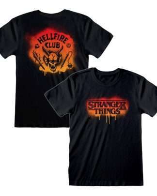 Stranger Things T-Shirt Spray Paint Hellfire