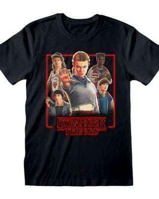 Stranger Things T-Shirt Characters in Glowing Box