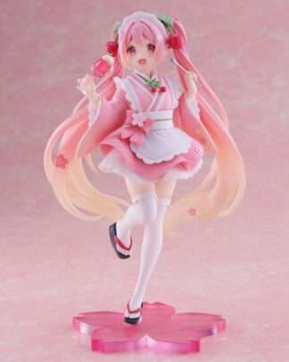 Hatsune Miku PVC Statue Newley Written Sakura Miku Japanese Cafe Ver. Reissue 18 cm