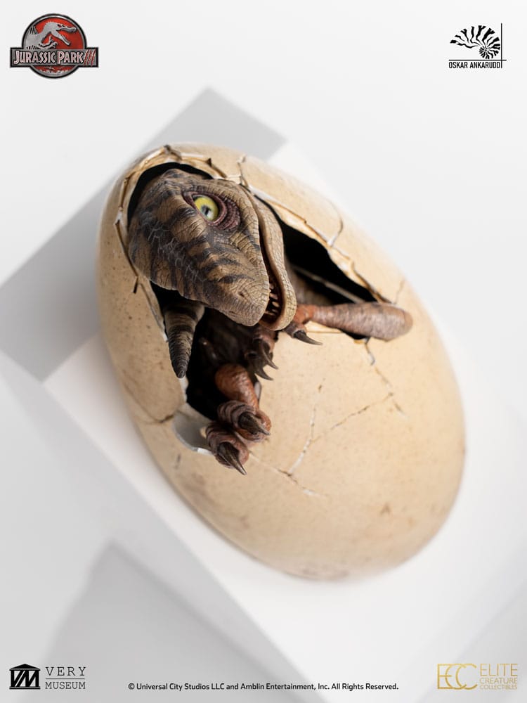 Jurassic Park III ECC Elite Creature Line Statue White Queen Hatching Egg 13 cm – Bild 13