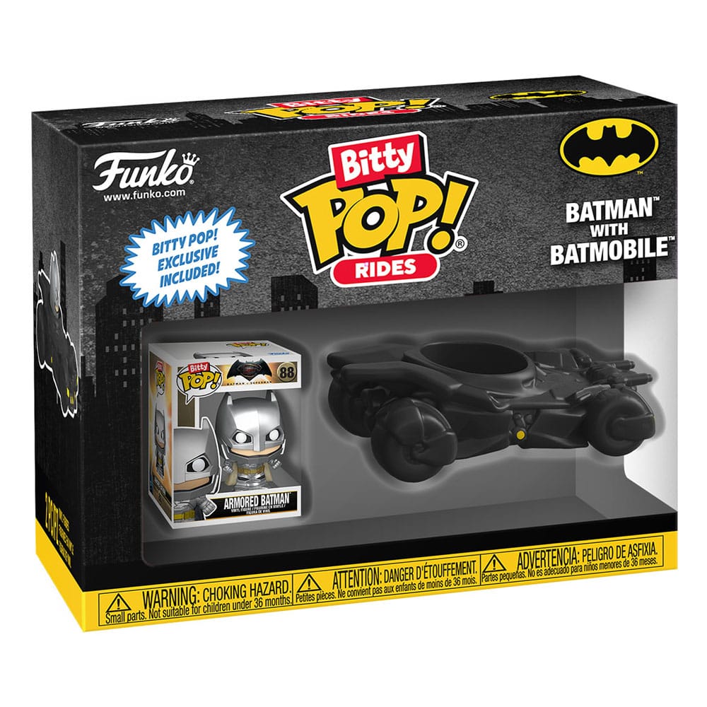DC Comics Bitty POP! Rides Vinyl Figur Batman w/Batmobile 2,5 cm – Bild 3
