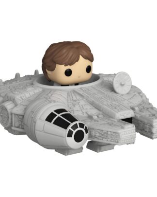 Star Wars Bitty POP! Rides Vinyl Figur Display Han Solo w/Millenium Falcon 2,5 cm