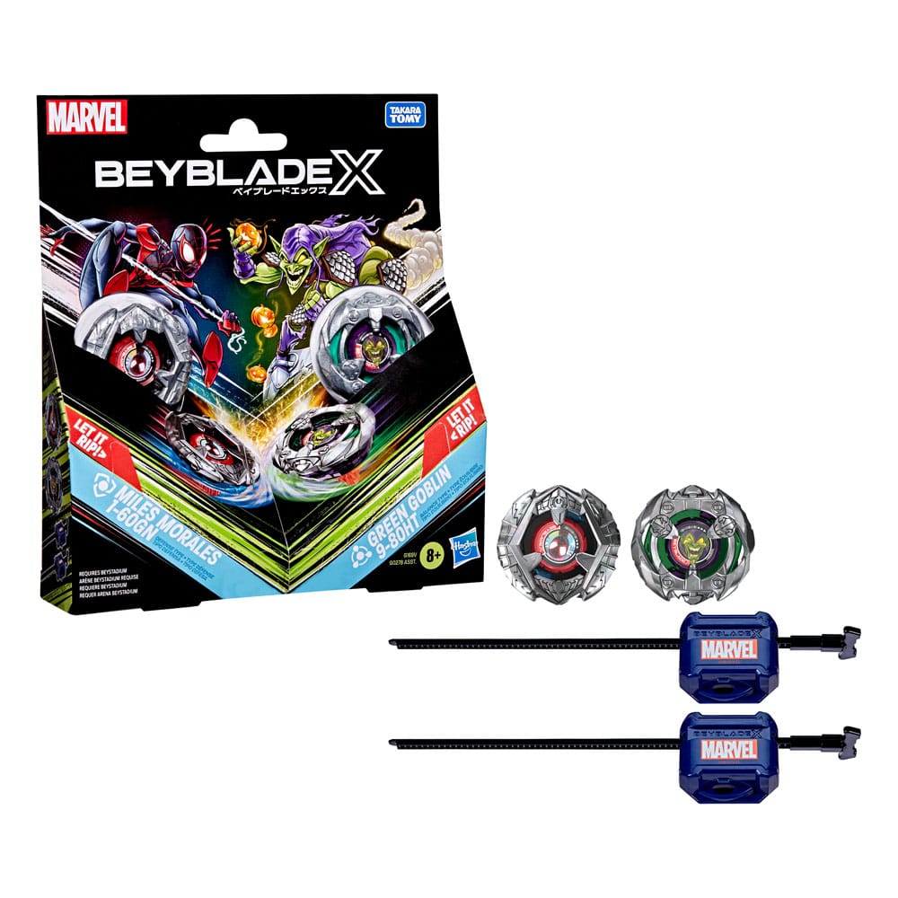 Beyblade X und Marvel Collab Miles Morales 1-60GN vs. Green Goblin 9-80HT – Bild 3