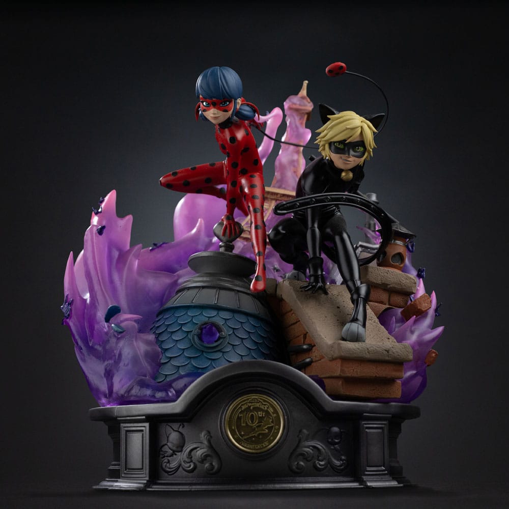 Miraculous Deluxe Art Scale Statue 1/10 Lady Bug and Cat Noir Signed Edition 23 cm – Bild 2