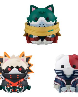 My Hero Academia Mega Cat Project Nyanto! The Big Heroaca Cats Series Sammelfiguren 3er-Pack Izuku Midoriya & Katsuki Bakugo & Shoto Todoroki 12 cm