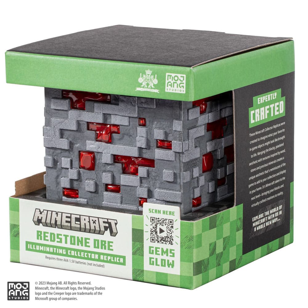 Minecraft Replik Illuminating Redstone Ore Cube 10 cm - Beschädigte Verpackung – Bild 2