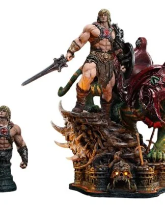 Masters of the Universe Real Elite Masterline Series Statue 1/4 He-Man & Battle Cat Ultimate Version 86 cm