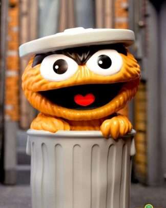 Sesamstraße FUN! FUN! Soft Vinyl Figur Oscar the Grouch (Orange) 13 cm