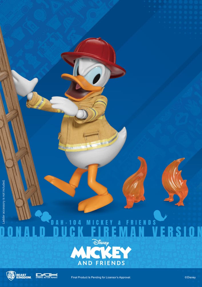 Mickey & Friends Dynamic 8ction Heroes Actionfigur 1/9 Donald Duck Fireman Ver. 24 cm – Bild 4
