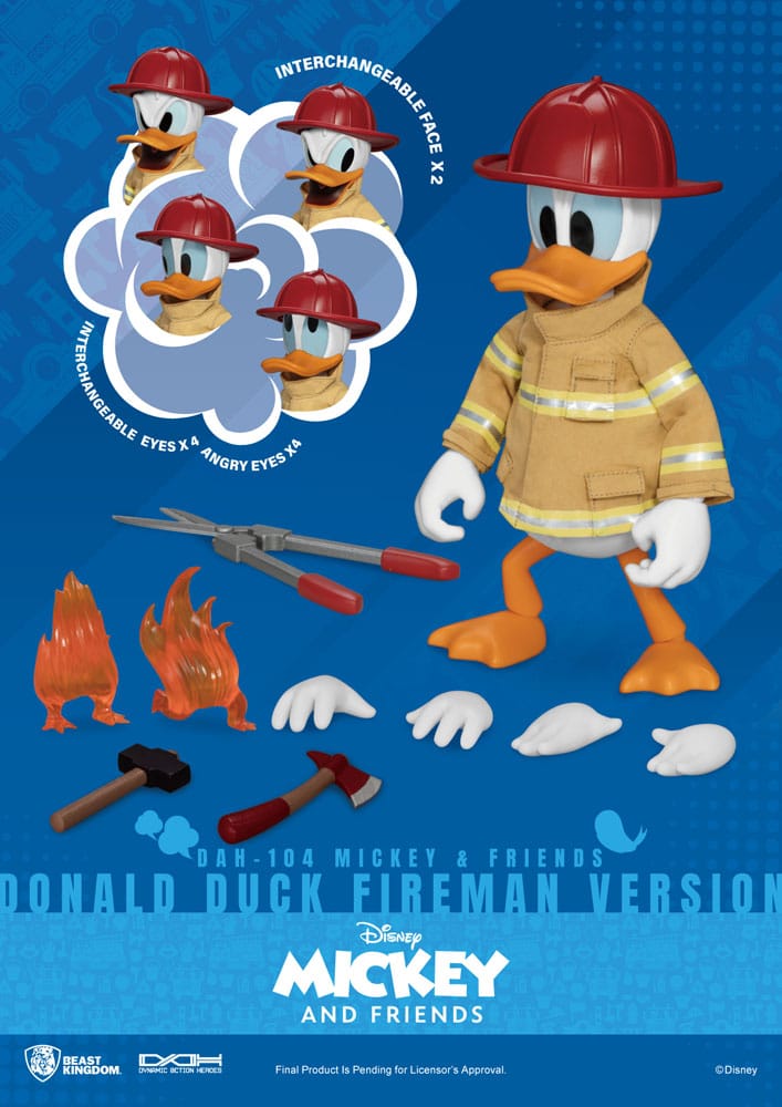 Mickey & Friends Dynamic 8ction Heroes Actionfigur 1/9 Donald Duck Fireman Ver. 24 cm – Bild 7