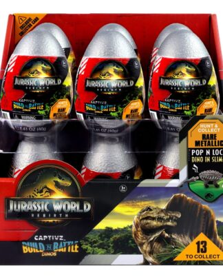 Jurassic World: Die Wiedergeburt Pop N Lock Blind Box Display Captivz Build n Battle Dinos (12)