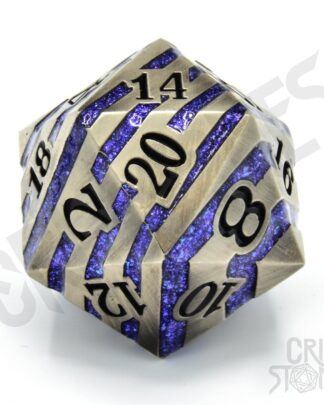 CritStones Metal Würfel D20 Engraved Elder 3 cm