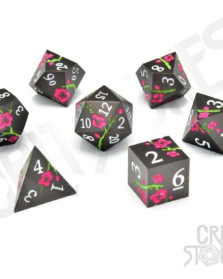 CritStones Metal Würfel Set Nighttime Blossom (7)