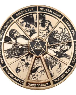 Dungeons & Dragons Ansteck-Pin Alignment Spinner Gold Coloured Limited Edition