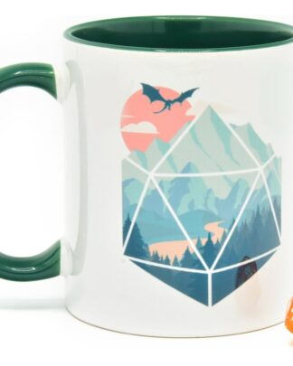 Glassstaff Geschenkbox Tasse & Würfel D20 A D20 Scene