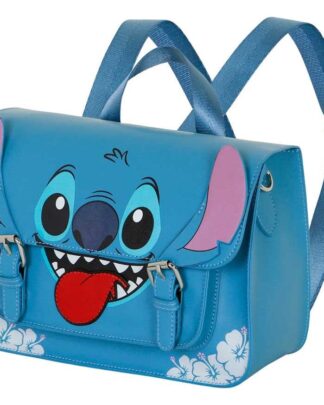 Lilo & Stitch Satchel Umhängetasche Rucksack Tongue Blue