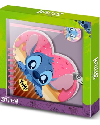 Lilo & Stitch Heart Diary & Pen Geschenk-Set Muffin Pink