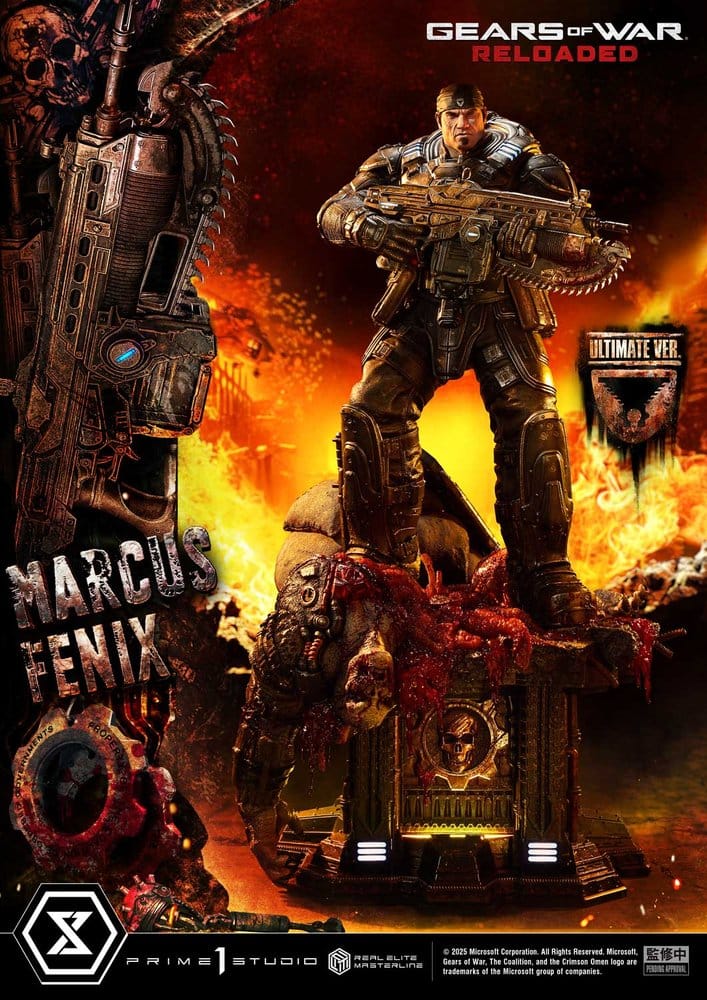Gears of War: Reloaded Real Elite Masterline Series Statue 1/3 Marcus Fenix Ultimate Version 97 cm – Bild 3