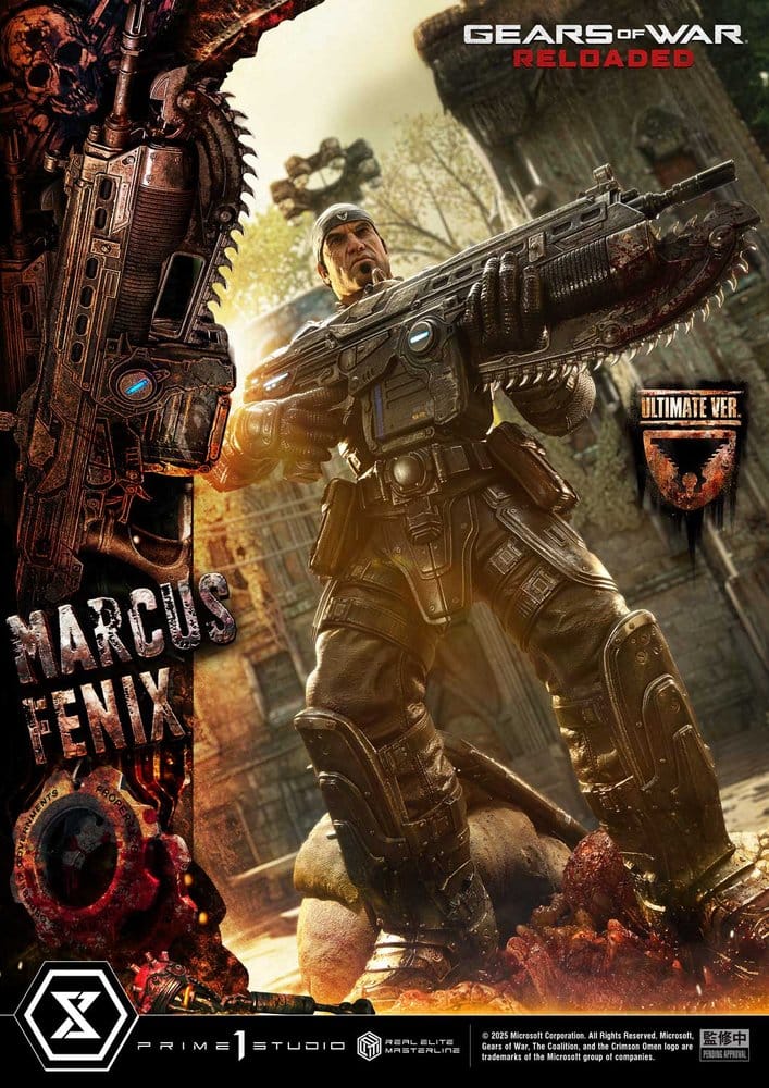 Gears of War: Reloaded Real Elite Masterline Series Statue 1/3 Marcus Fenix Ultimate Version 97 cm – Bild 4