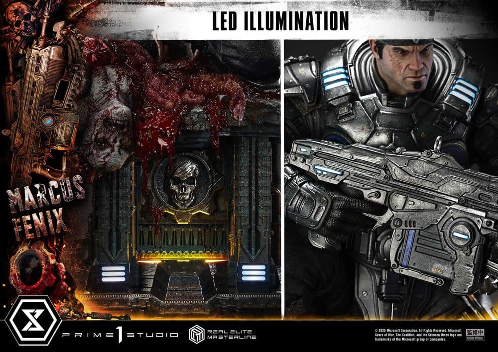 Gears of War: Reloaded Real Elite Masterline Series Statue 1/3 Marcus Fenix Ultimate Version 97 cm – Bild 7