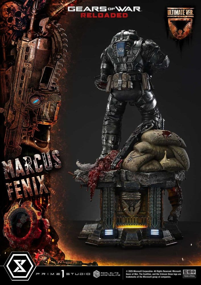 Gears of War: Reloaded Real Elite Masterline Series Statue 1/3 Marcus Fenix Ultimate Version 97 cm – Bild 11