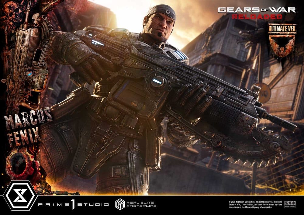 Gears of War: Reloaded Real Elite Masterline Series Statue 1/3 Marcus Fenix Ultimate Version 97 cm – Bild 14