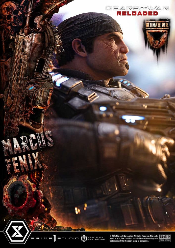 Gears of War: Reloaded Real Elite Masterline Series Statue 1/3 Marcus Fenix Ultimate Version 97 cm – Bild 15