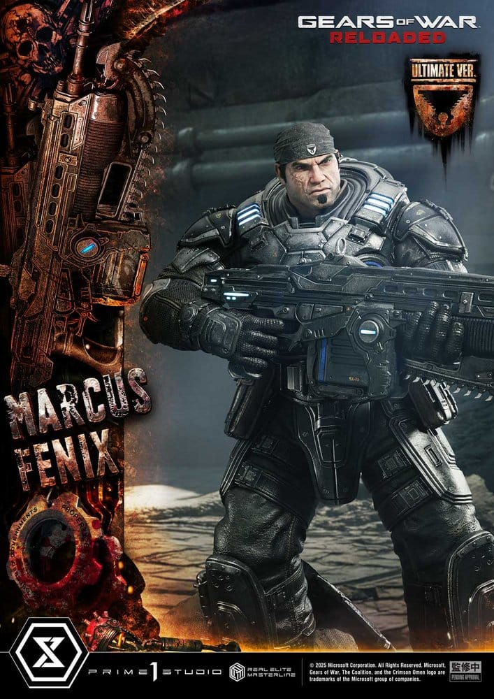 Gears of War: Reloaded Real Elite Masterline Series Statue 1/3 Marcus Fenix Ultimate Version 97 cm – Bild 16