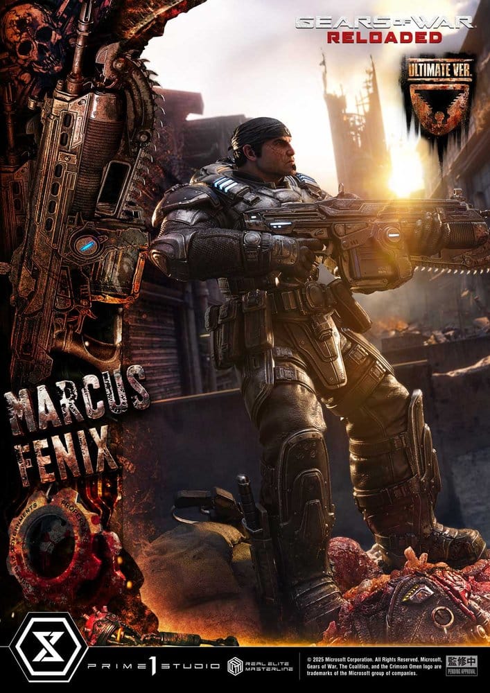 Gears of War: Reloaded Real Elite Masterline Series Statue 1/3 Marcus Fenix Ultimate Version 97 cm – Bild 17
