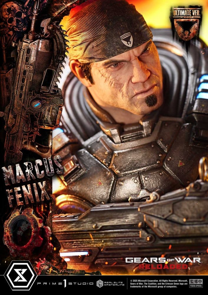 Gears of War: Reloaded Real Elite Masterline Series Statue 1/3 Marcus Fenix Ultimate Version 97 cm – Bild 18