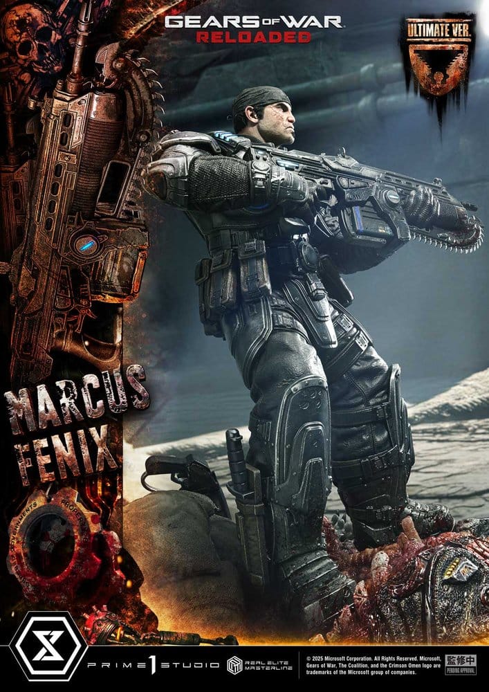Gears of War: Reloaded Real Elite Masterline Series Statue 1/3 Marcus Fenix Ultimate Version 97 cm – Bild 19