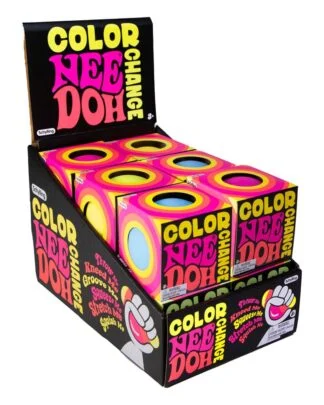 NeeDoh Anti-Stress-Bälle 6 cm Color Changing NeeDoohs Display (12)